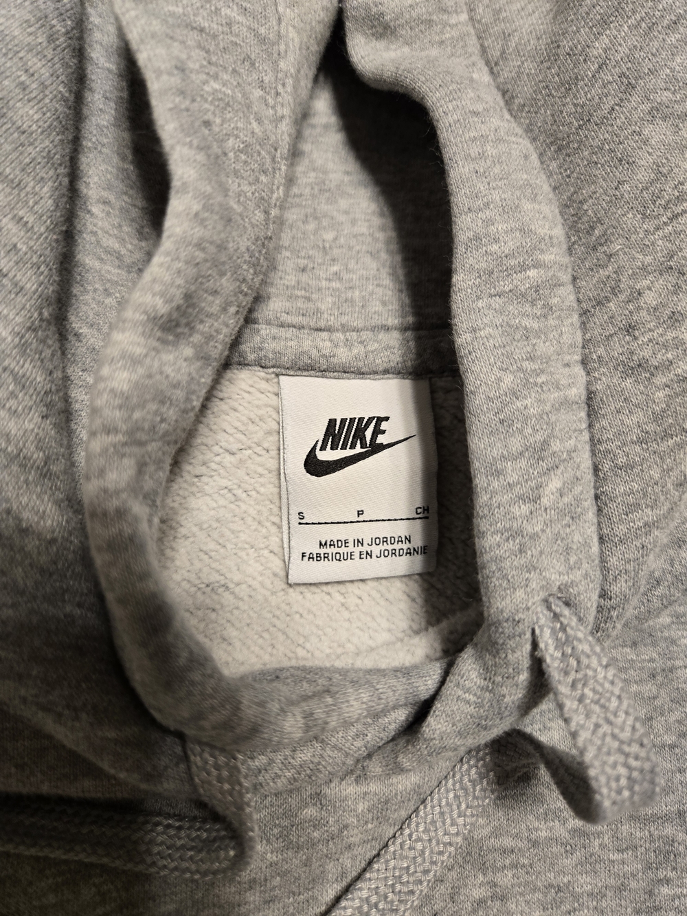 Nike Light Gray Pullover Hoodie with Drawstring